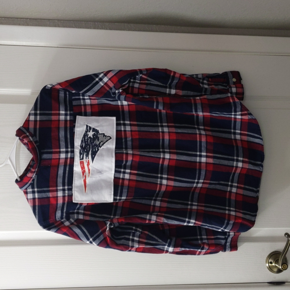 Patriots Upcycled Flannel Shirt